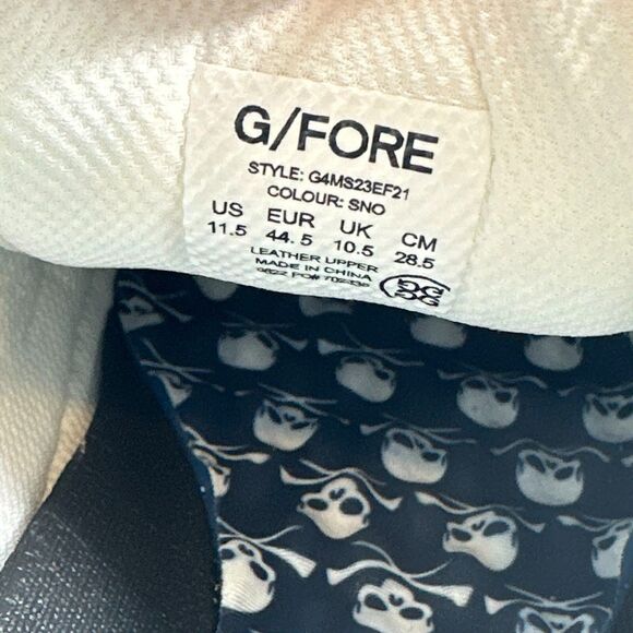 G/Fore Circle G Disruptor Men's 11.5 White Leather Lace-Up Low Top Golf Shoes - Picture 10 of 11